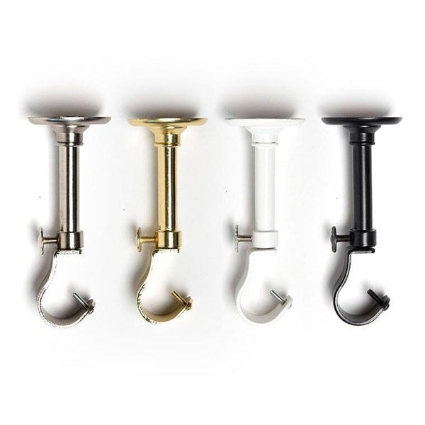 Pack of 3 Adjustable Ceiling Curtain Pole Brackets