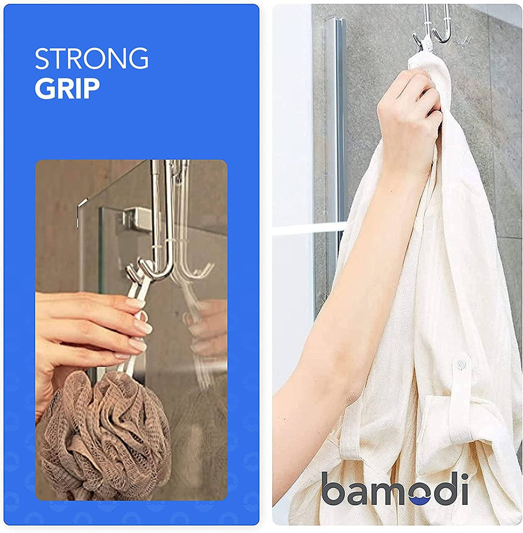 SilentGrip Rubber Shower Hooks: Quiet, Secure, Stylish for Glass Showers –  RoomDividersNow